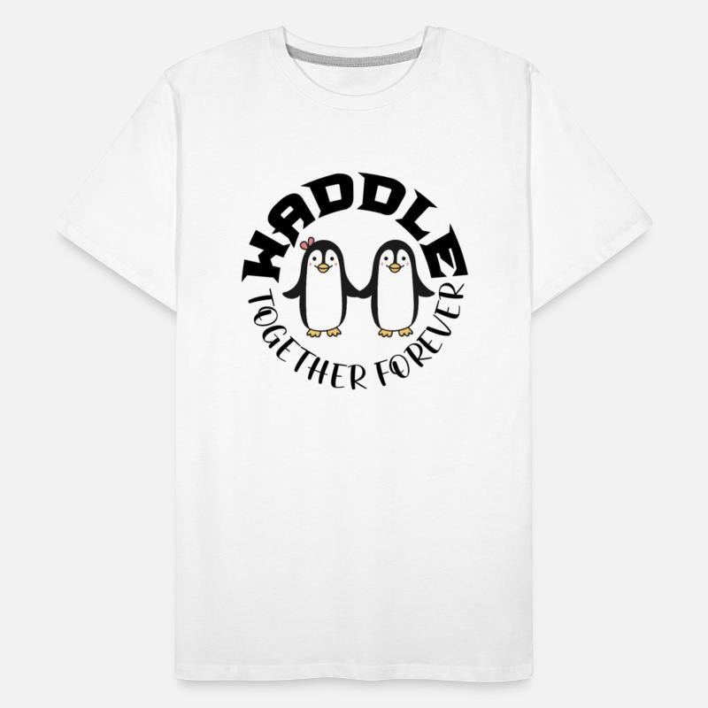 waddle together forever love penguin