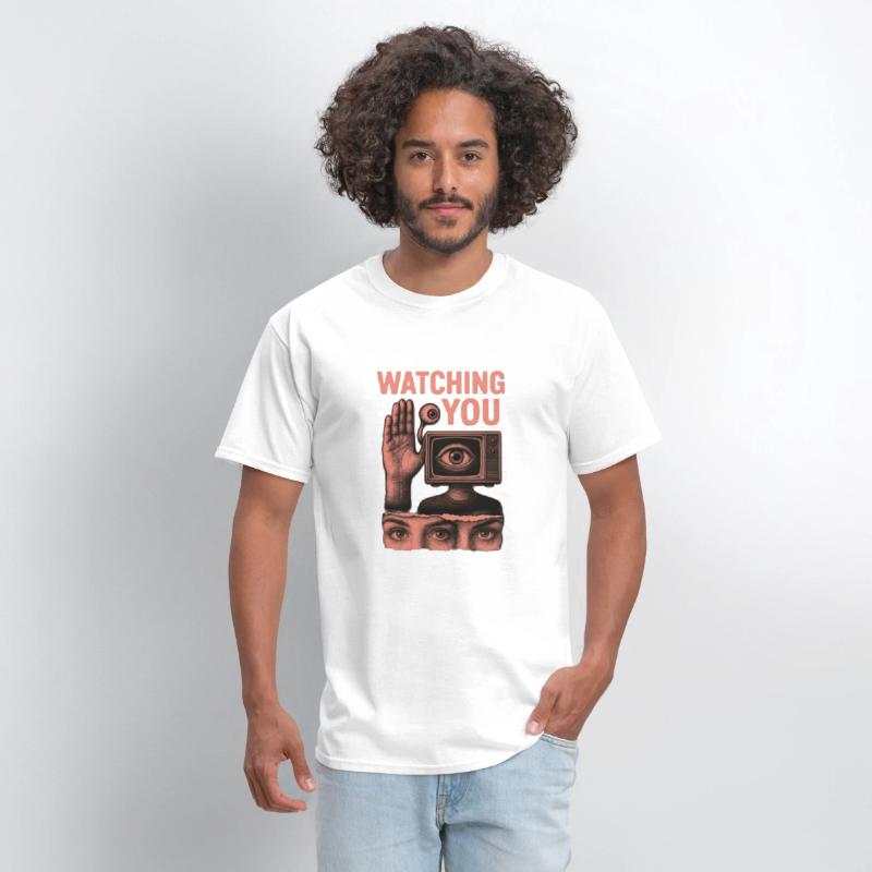Watching You – Surreal Surveillance Eye TV Tee