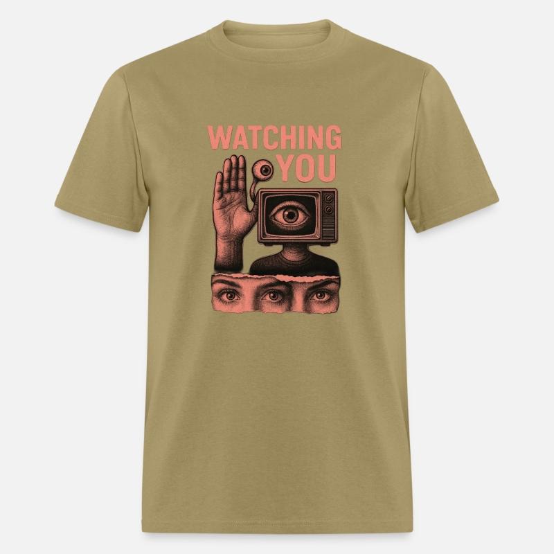 Watching You – Surreal Surveillance Eye TV Tee