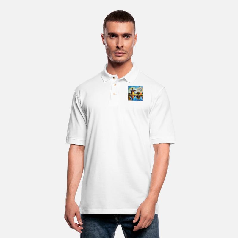 Watermill and modern art