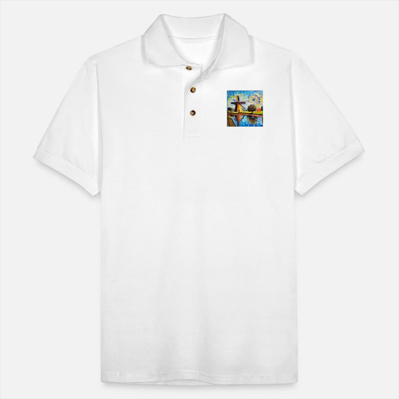 Watermill and modern art