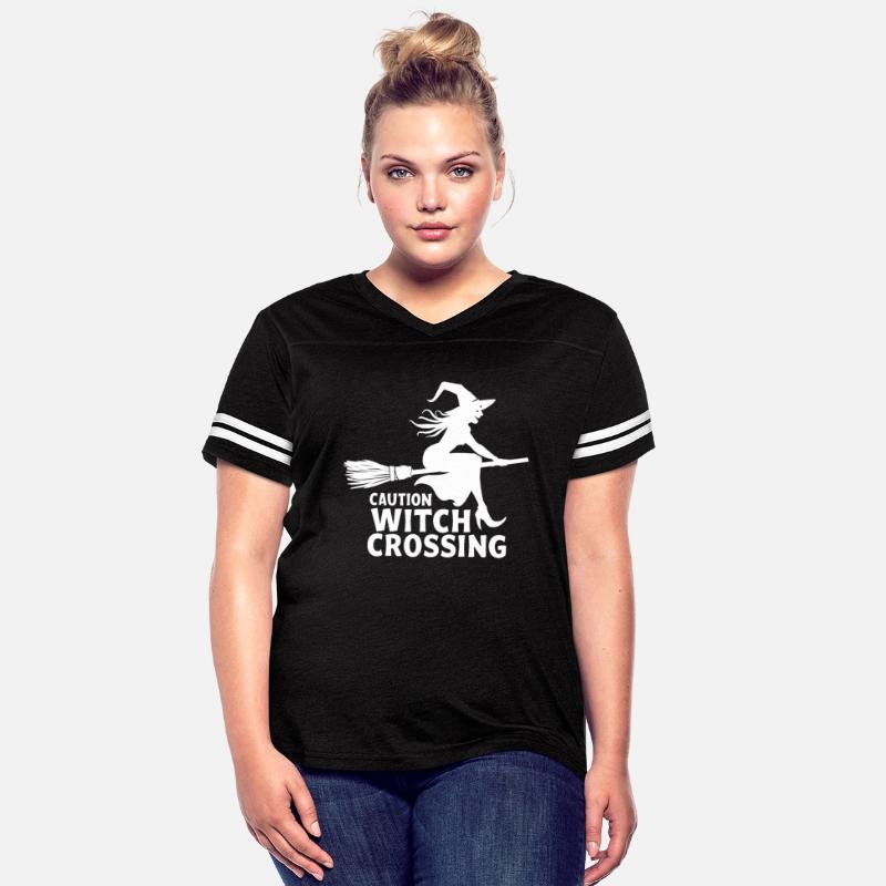 Witch - Witch Broom Saying Caution Witch Crossing