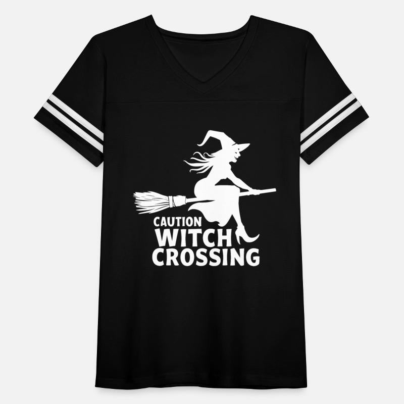 Witch - Witch Broom Saying Caution Witch Crossing