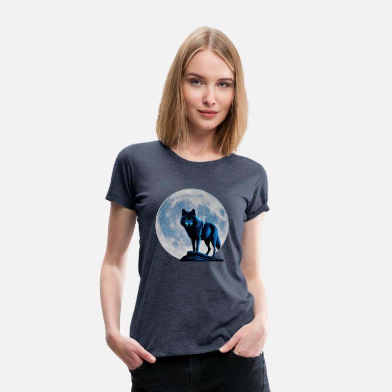 Wolf howling at the moon graphic t-shirt