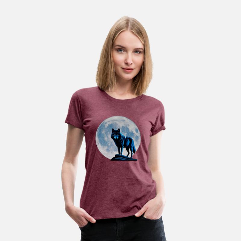 Wolf howling at the moon graphic t-shirt