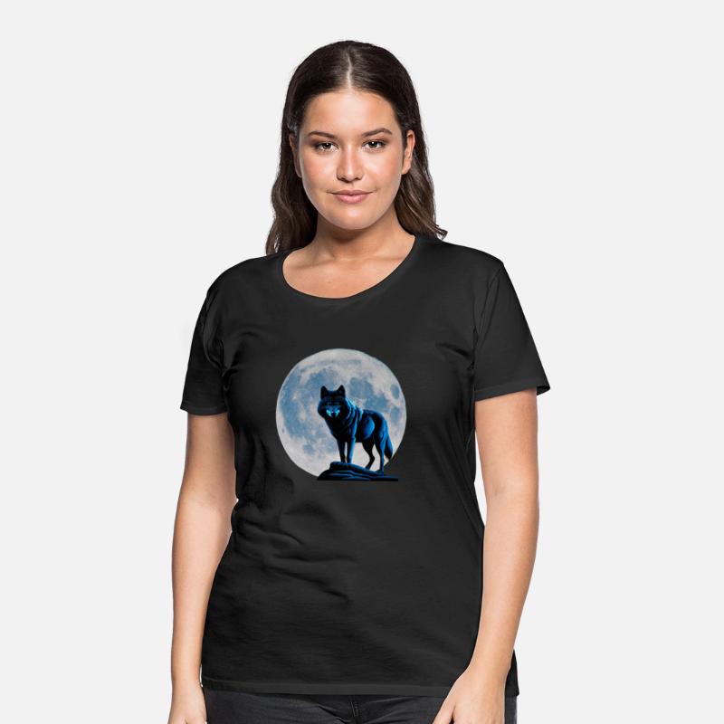 Wolf howling at the moon graphic t-shirt