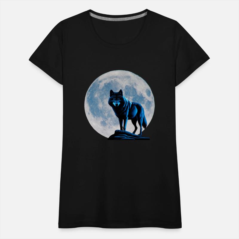Wolf howling at the moon graphic t-shirt