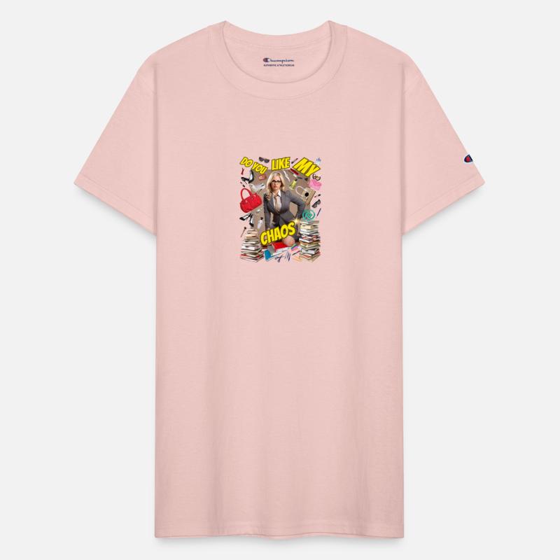 Woman secretary with slogan