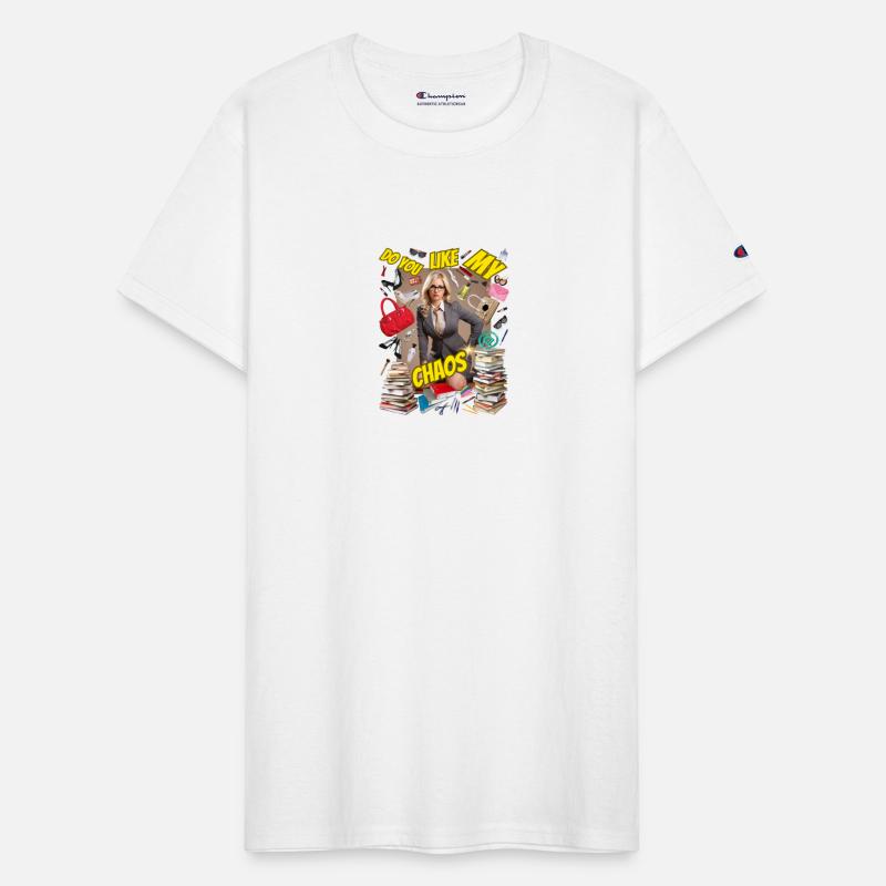 Woman secretary with slogan