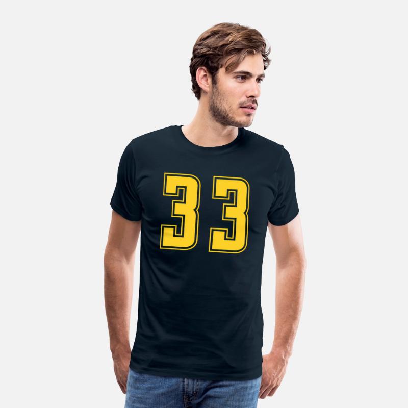 Yellow Number 33 Team Junior Sports Numbered