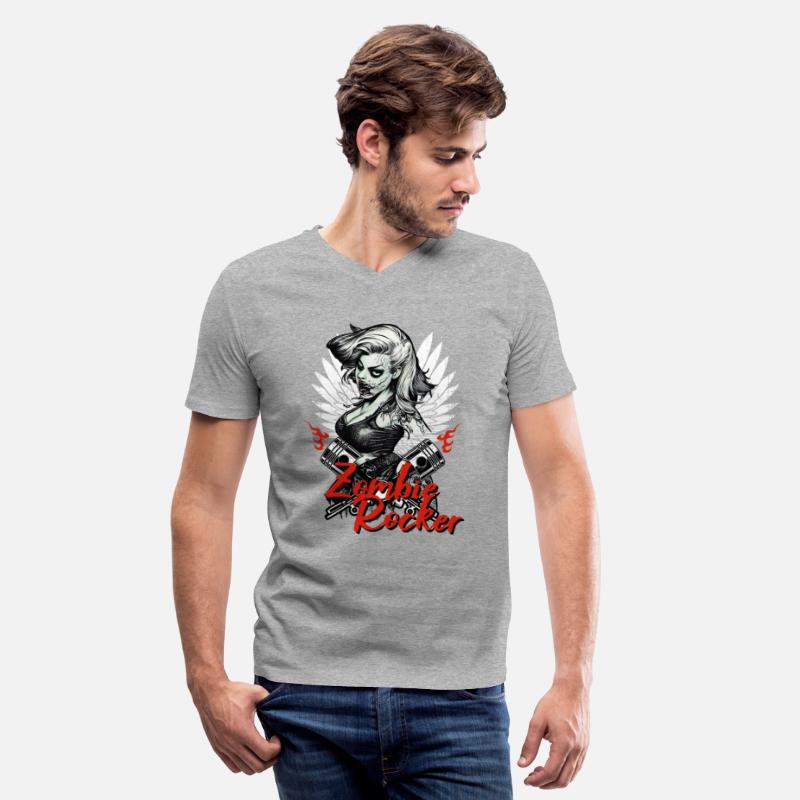 Zombie Rocker Horror Greaser Rock And Roll Girl Bi